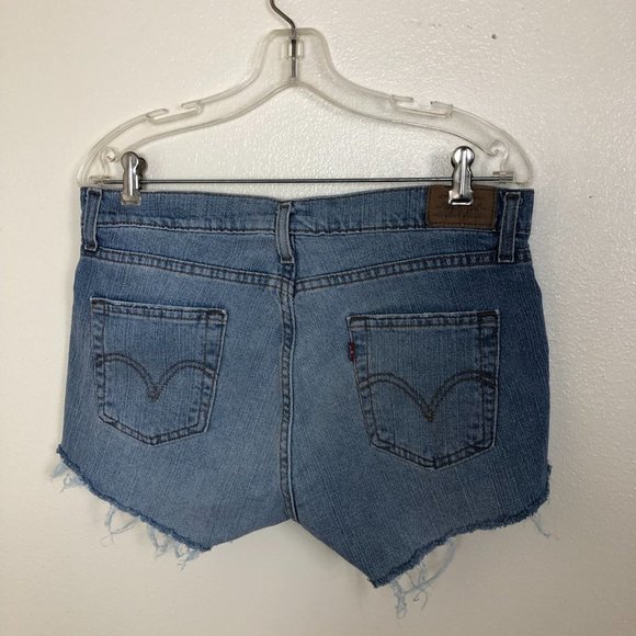 LEVI'S Denim Jean Shorts 529 Cutoff Shorts Size 12 - Picture 7 of 9